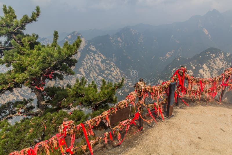 Huashan Mountain Red Ribbon Stock Photos - Free & Royalty-Free Stock
