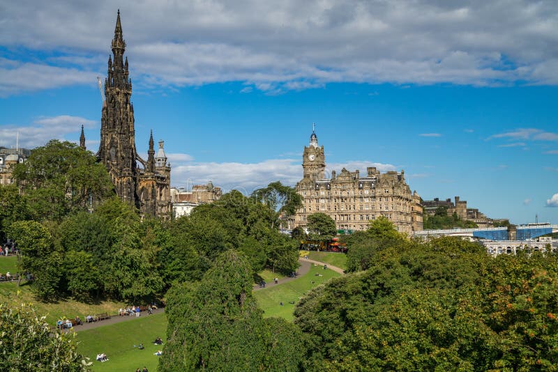 East Princes Street Gardens, Edinburgh, Scotland Stock Photo - Image of ...