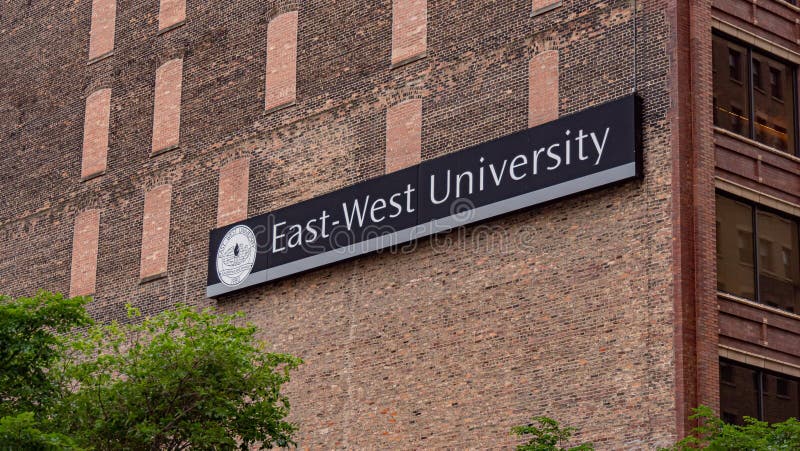 East-West University in Chicago - CHICAGO, USA - JUNE 11, 2019 stock photography East-West University in Chicago - CHICAGO, USA - JUNE 11, 2019 stock photography