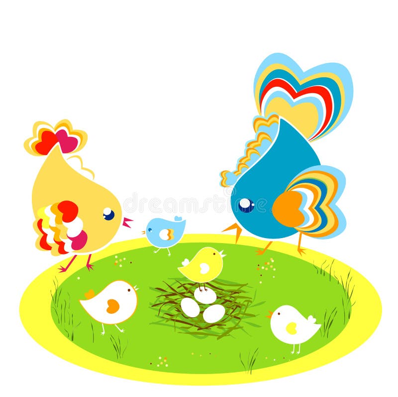 Easter chicken stock vector. Illustration of eggs, simple - 8328169