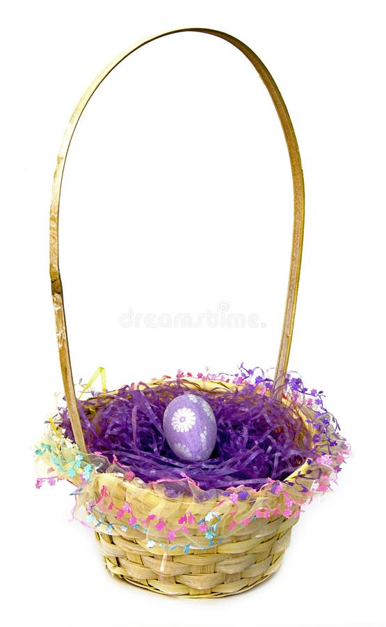 Easter Basket With Purple Egg