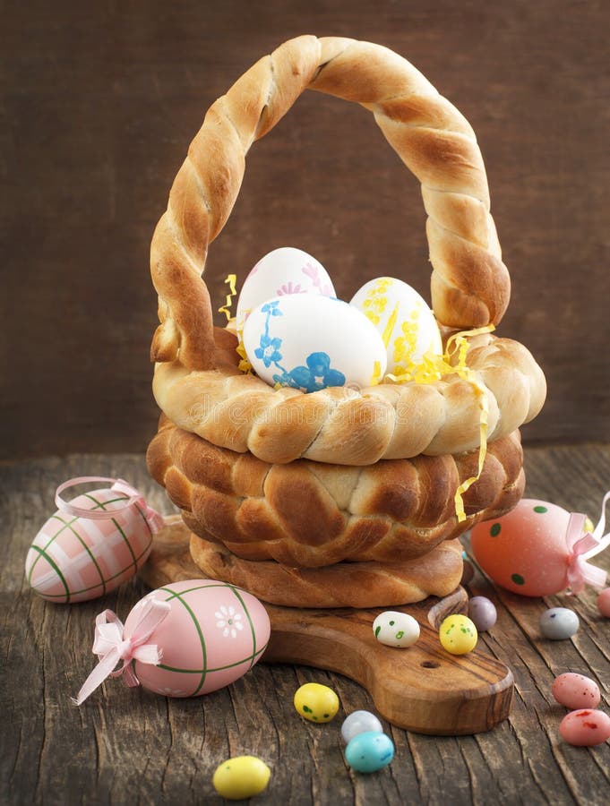 Easter bread basket stock photo. Image of bakery, fresh - 36696922