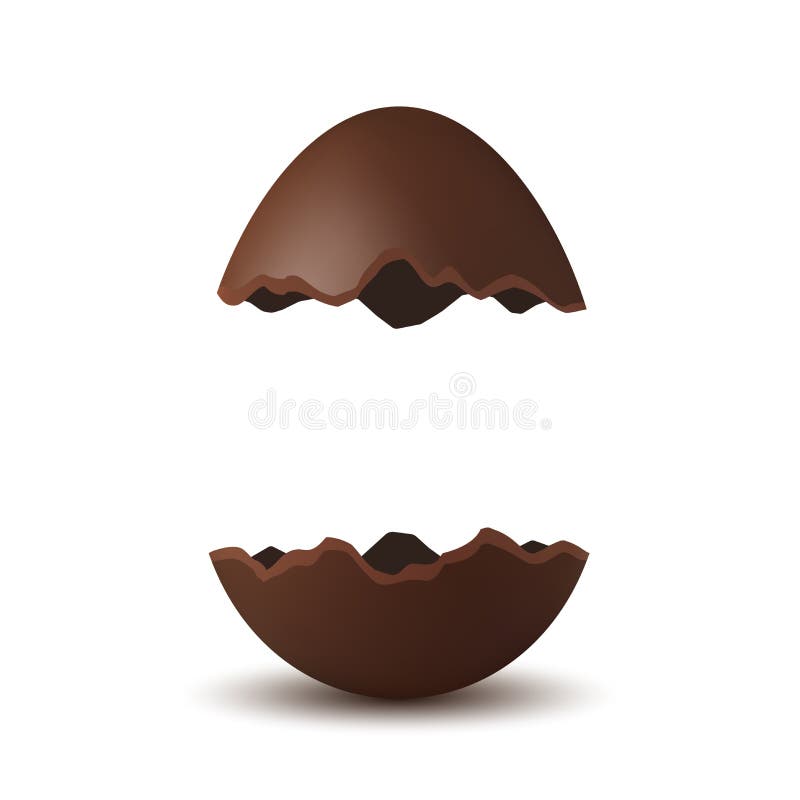 Easter Chocolate BrokenEgg Clip Art Image​