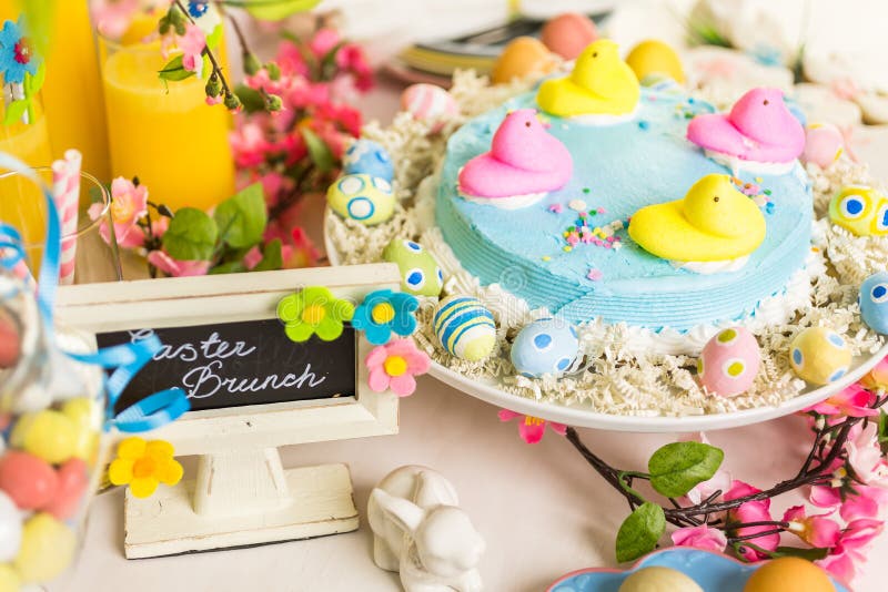 Easter brunch editorial stock image. Image of marshmallow 88391099