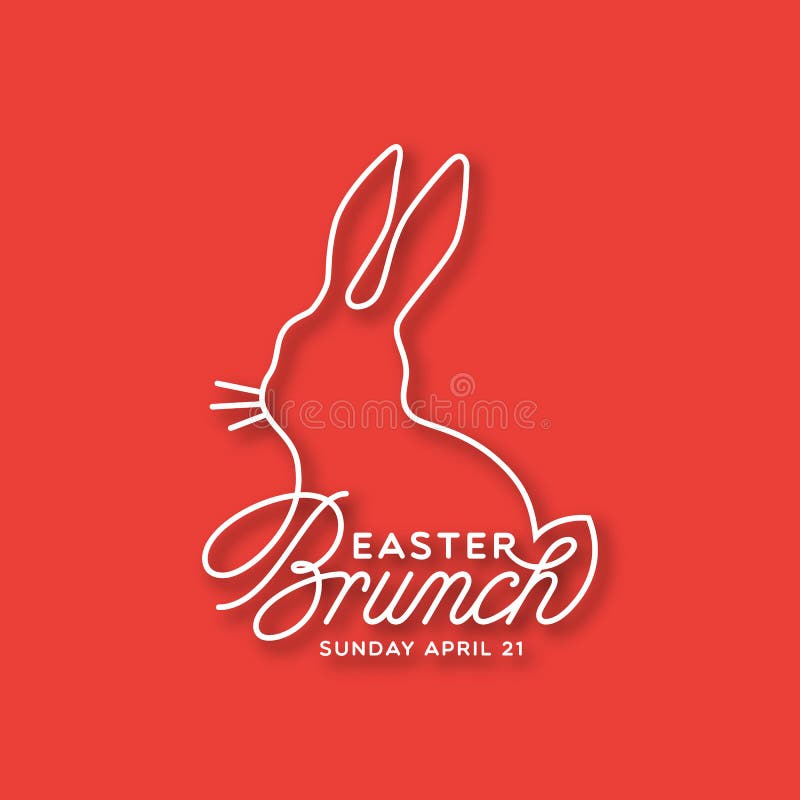 Easter Brunch linear lettering