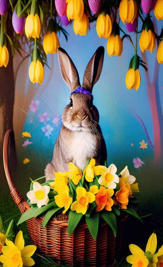 Easter Bunny AI Generated Stock Illustration Illustration of