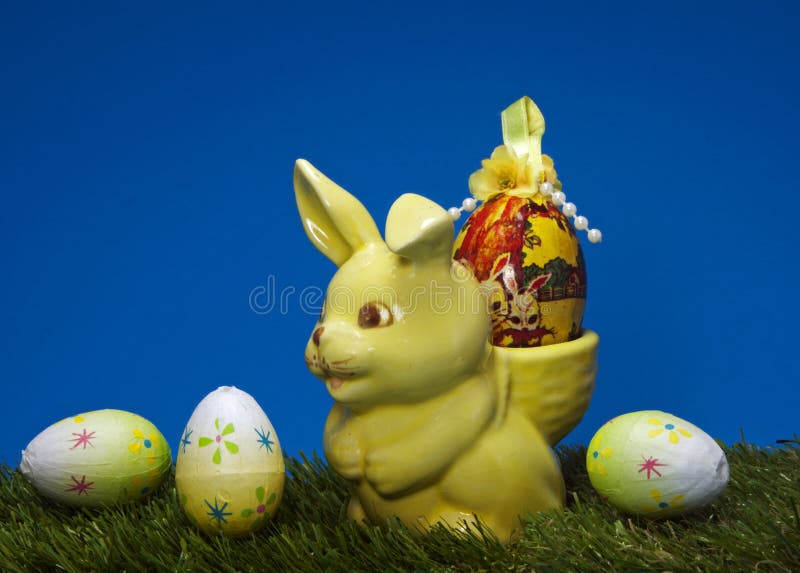 Easter bunny bring egg stock photo. Image of group, small 23773468