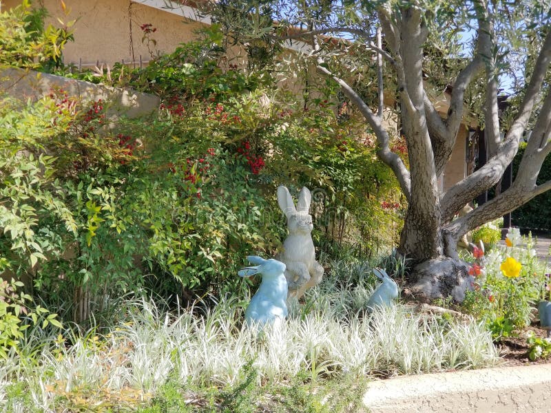 Easter Bunny Series Garden Art Editorial Stock Photo Image of series