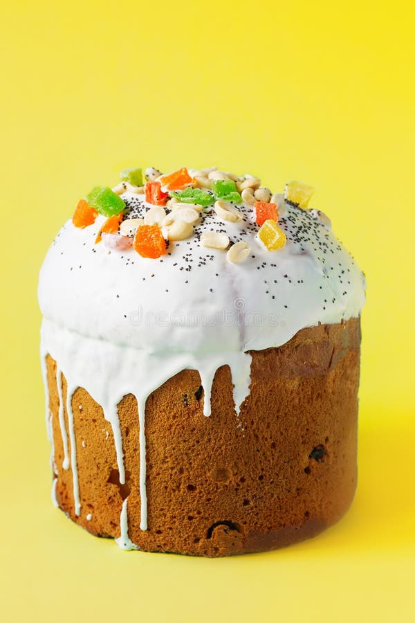 Easter Cake - Russian and Ukrainian Traditional Kulich on a Bright ...