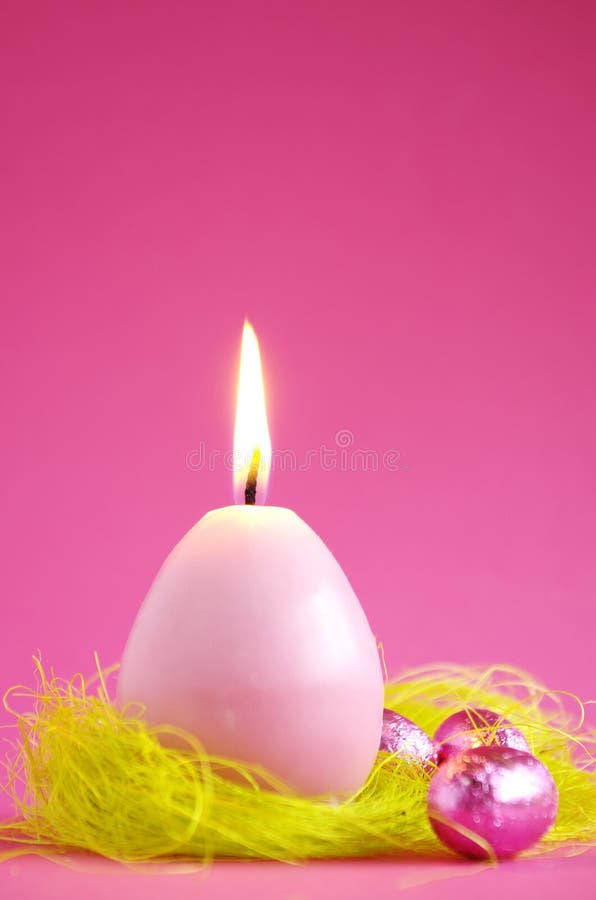 Easter Candle with Easter Eggs Stock Image Image of candles, paschal