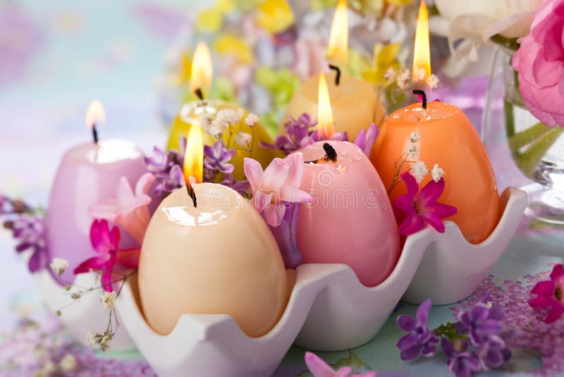 Easter candles stock photo. Image of concept, bouquet 37882134