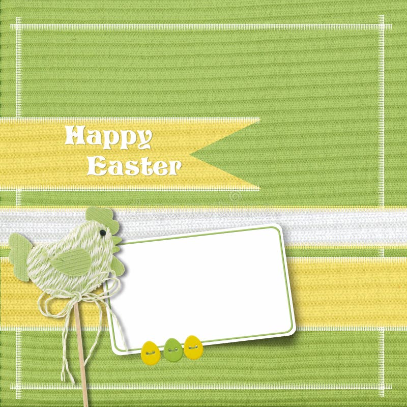 Easter card with chicken