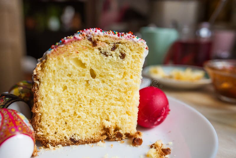 Easter Cupcake with Easter Bunny, Tea Cup and Easter Egg Stock Image
