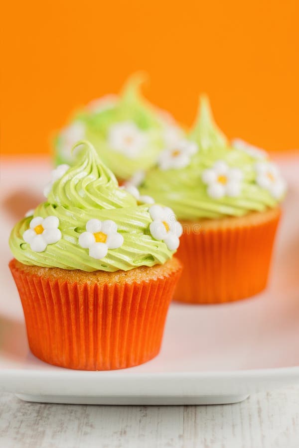 Easter Cupcakes Decorated with Eggs in Nest Stock Photo Image of