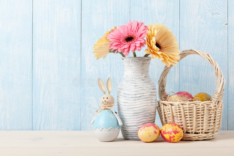 Easter decoration stock photo. Image of made, decor, blue 87423312