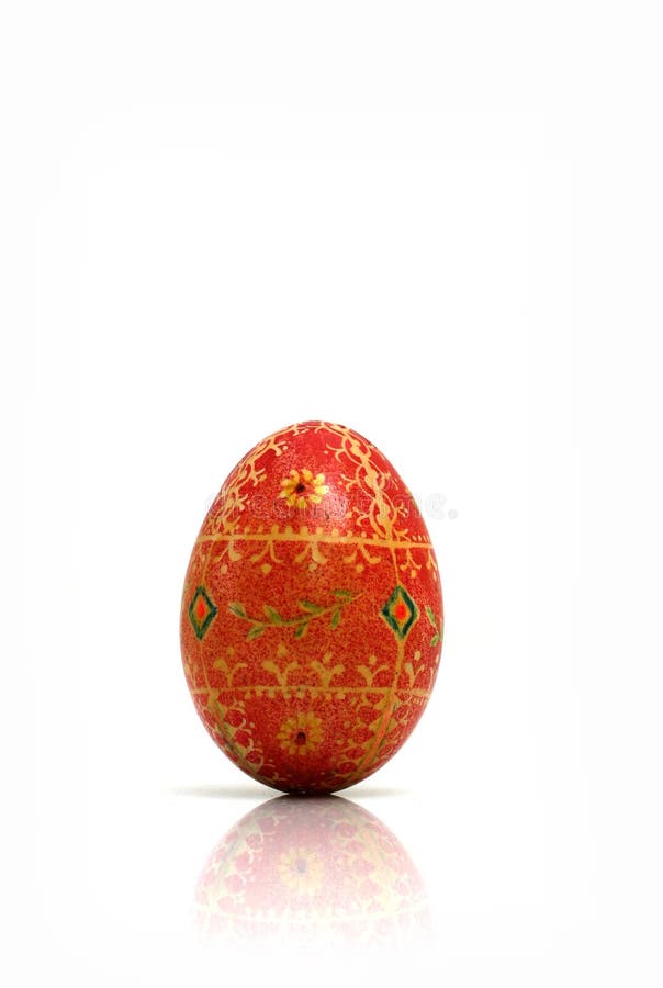 Easter eggs on white background