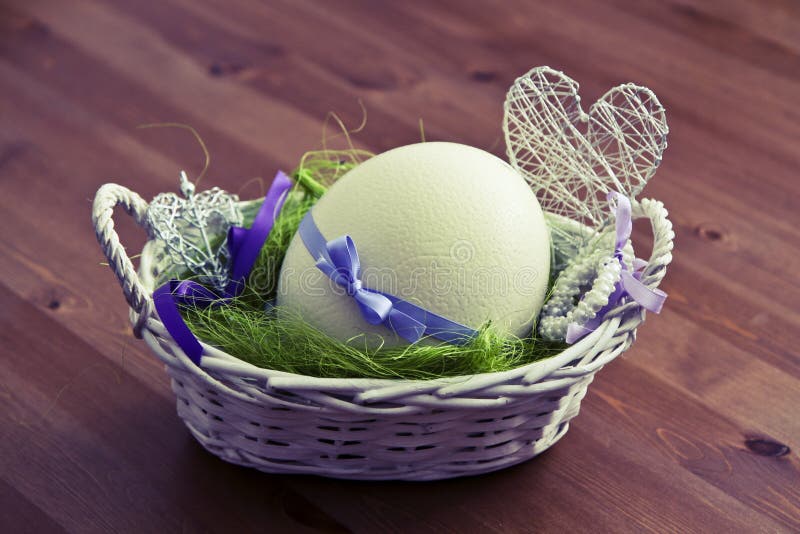 Easter egg in the basket