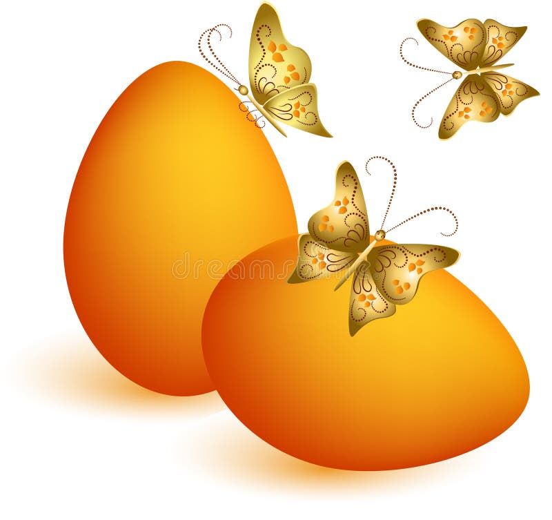 Easter Egg with Butterflies Stock Vector Illustration of religious