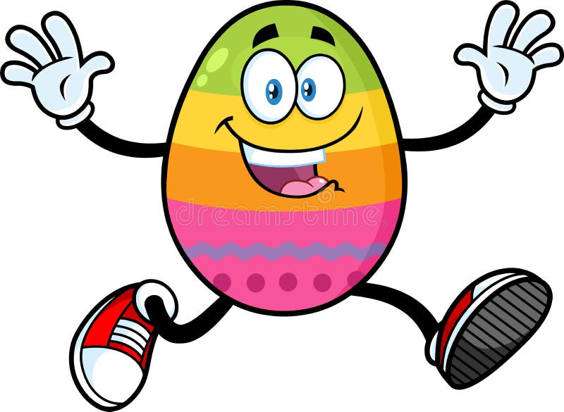 Easter Egg Cartoon Character Running with Open Arms Stock Vector - Illustration of design, fragile: 215652922 Easter Egg Cartoon Character Running with Open Arms Stock Vector - Illustration of design, fragile: 215652922