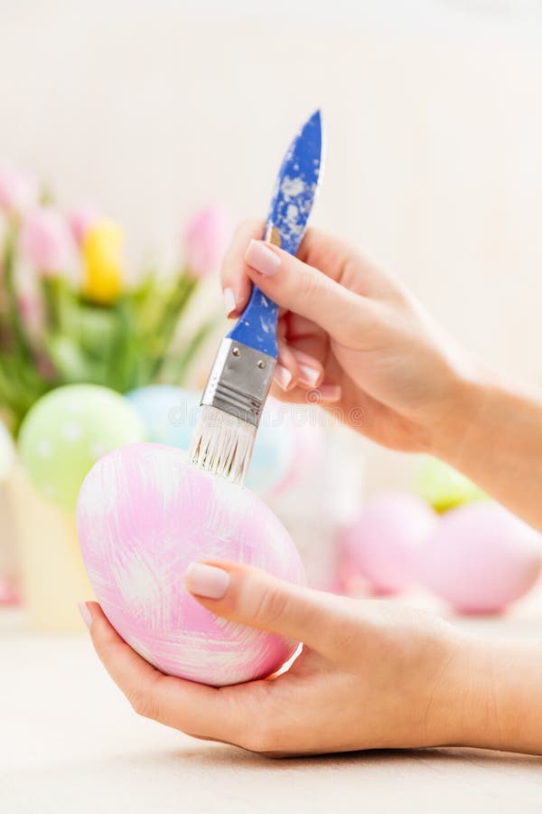 Easter egg decorating in an atelier. stock photography Easter egg decorating in an atelier. stock photography