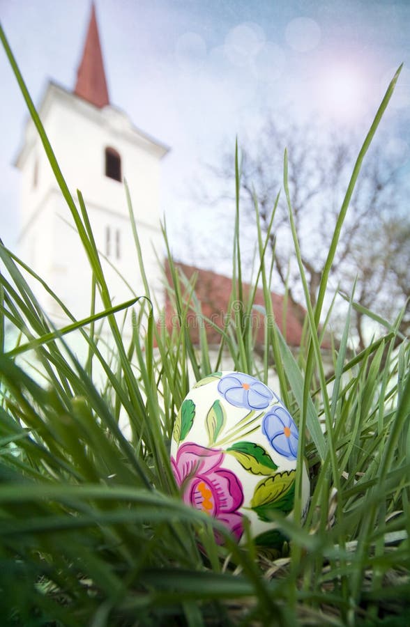 Easter egg in grass