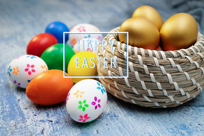 Easter Egg, Happy Easter Sunday Hunt Holiday Decorations Stock Photo ...