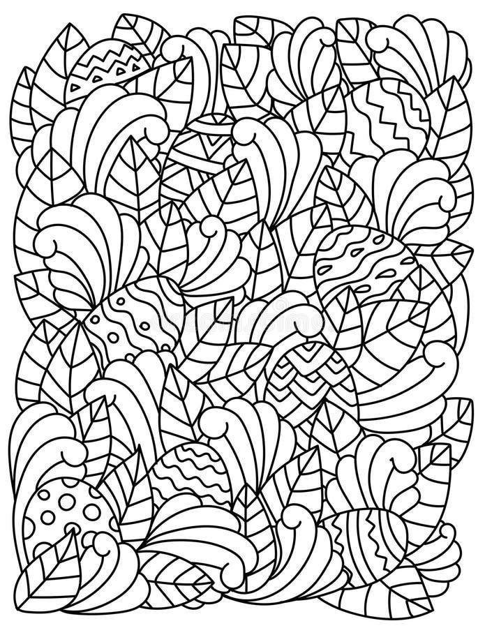 Easter Egg Hunt, Activity Coloring Page with Eggs and Tufts of Grass ...