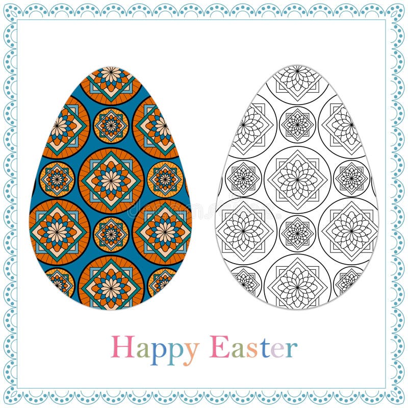 Download Mosaic Colorful Easter Egg Isolated On A White Background ...