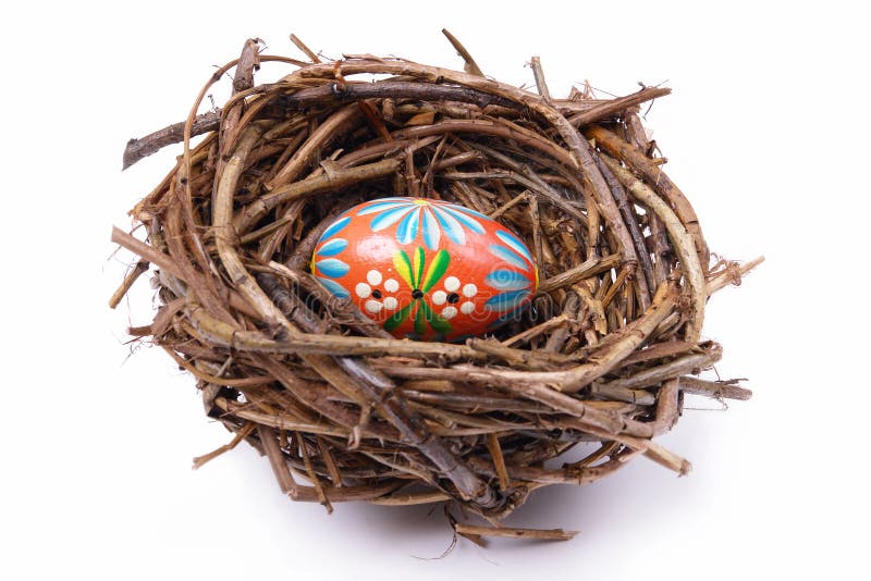 Easter egg in nest royalty free stock images Easter egg in nest royalty free stock images