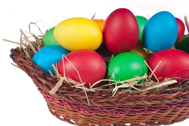 Easter Eggs in Real Bird Nest Stock Photo Image of green, stage 18520132
