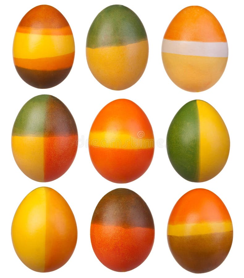 Easter eggs isolated on white background