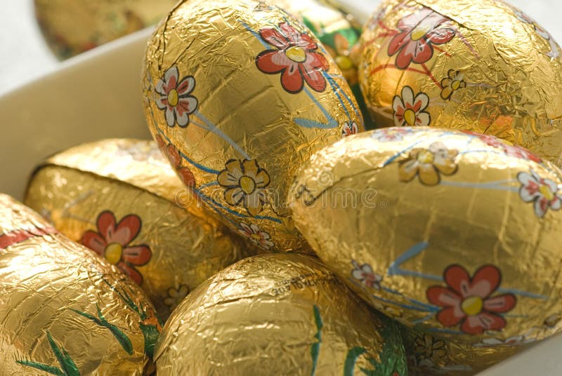Easter Eggs in Aluminum Foil Stock Image Image of easter, covering