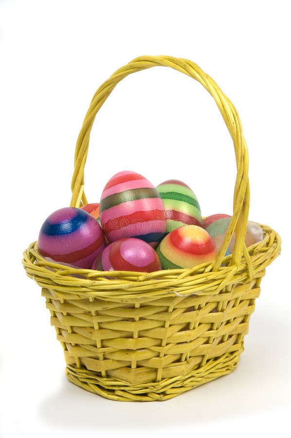 Easter Eggs in a Basket 4 stock photo. Image of gift 4985820