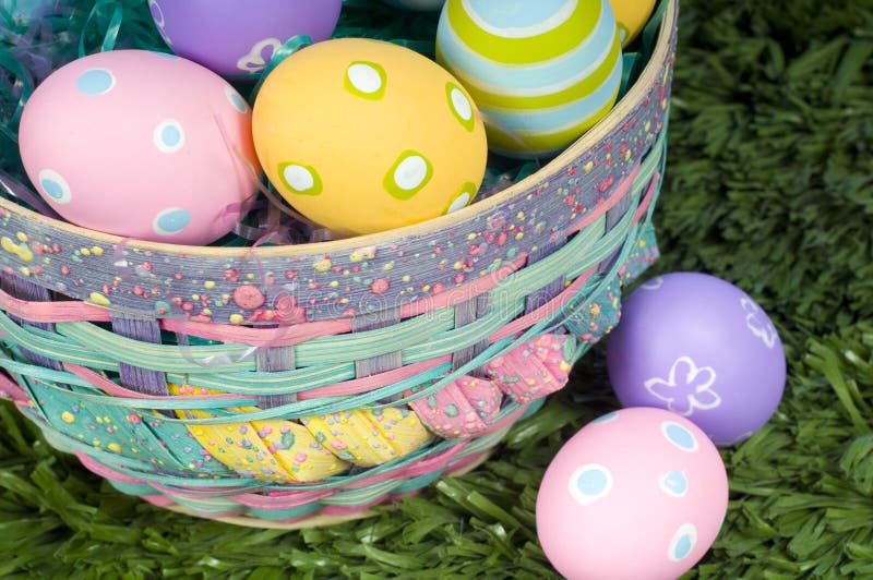 Brightly Painted Easter Egg Decorations Stock Image Image of