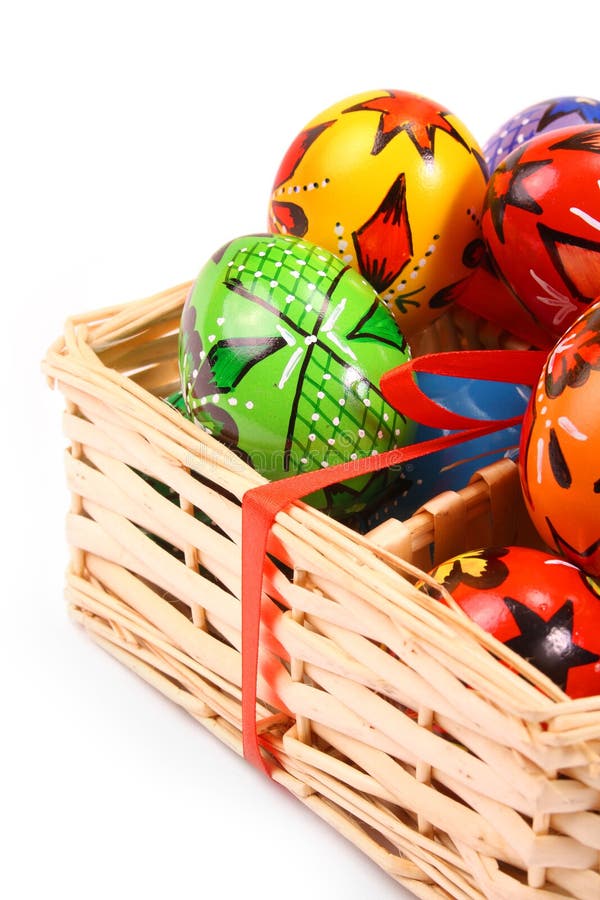 Easter Eggs in basket