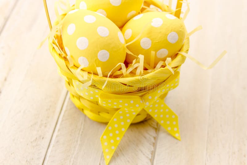 Easter Eggs and Baskets stock image. Image of ribbon 38546665
