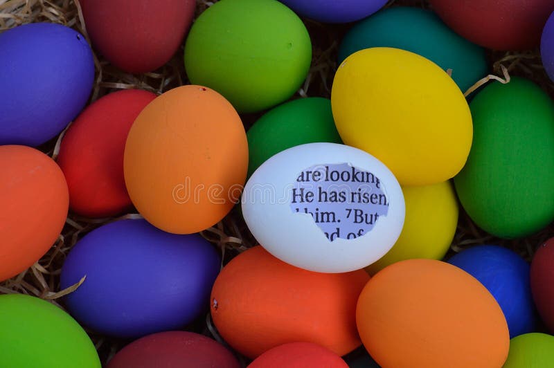 Easter eggs with bible message royalty free stock photo Easter eggs with bible message royalty free stock photo