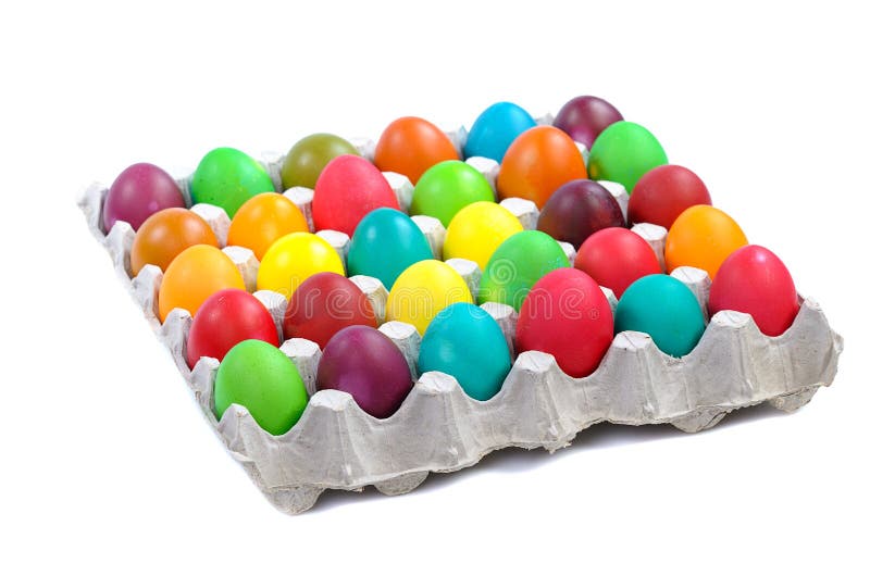 Easter eggs in carton stock image. Image of religious 29606763