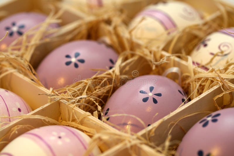 Easter eggs with floral ornament