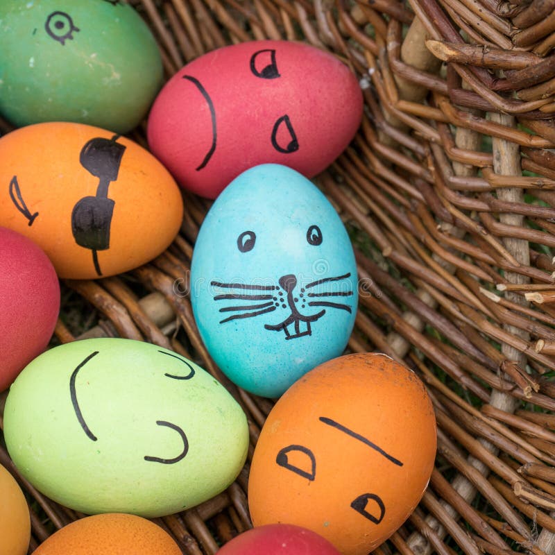 Easter eggs stock image. Image of expressions, emotions 71518091