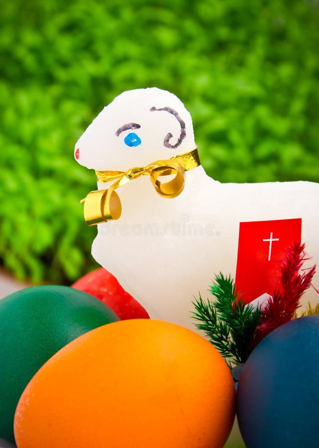 Easter eggs and lamb stock photo. Image of lamb, celebration 29444106