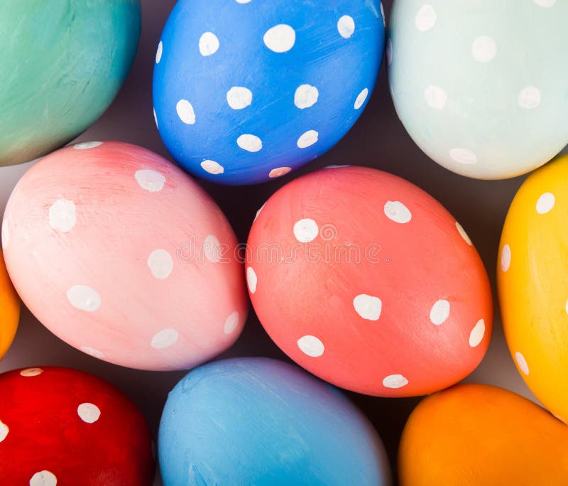 Easter eggs in Green Grass stock image. Image of field 140476243