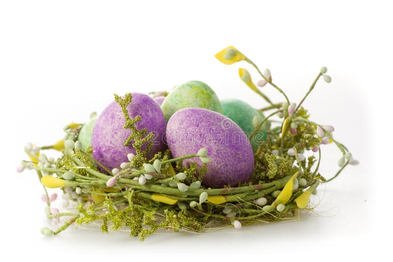 Easter eggs in purple