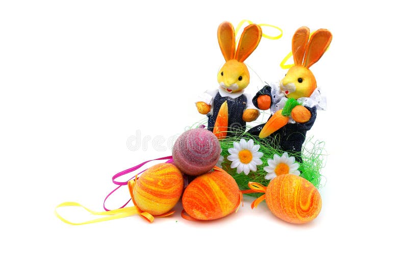 Easter eggs and rabbits