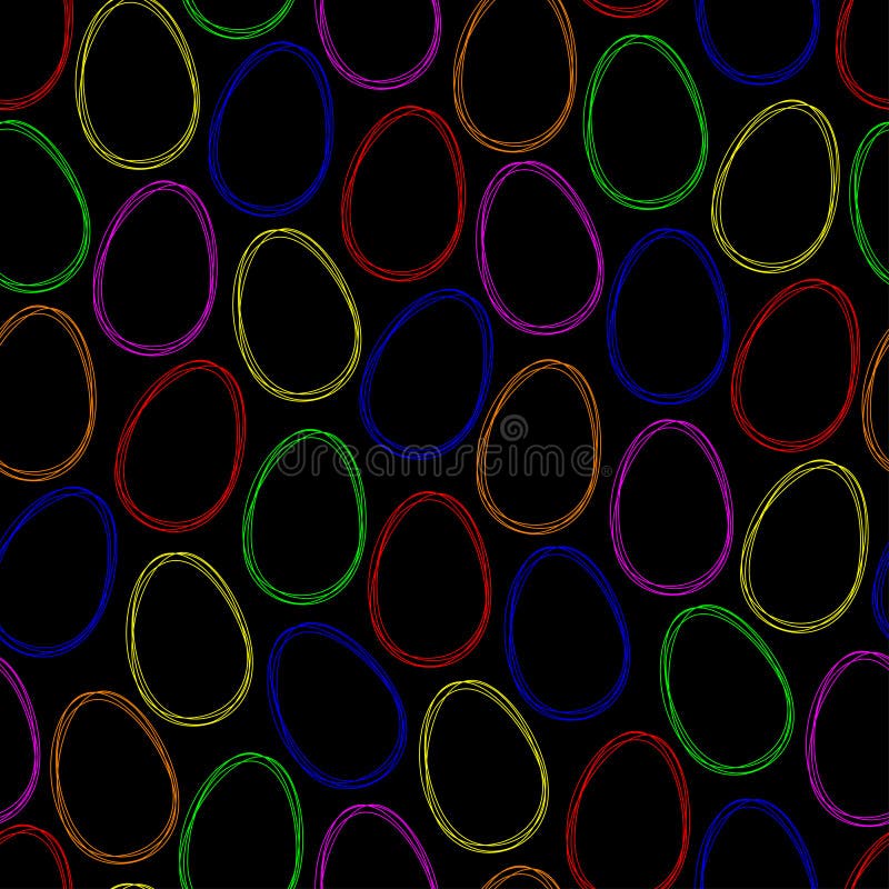 Easter eggs seamless pattern