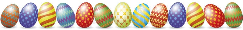 Easter eggs with shadow royalty free illustration