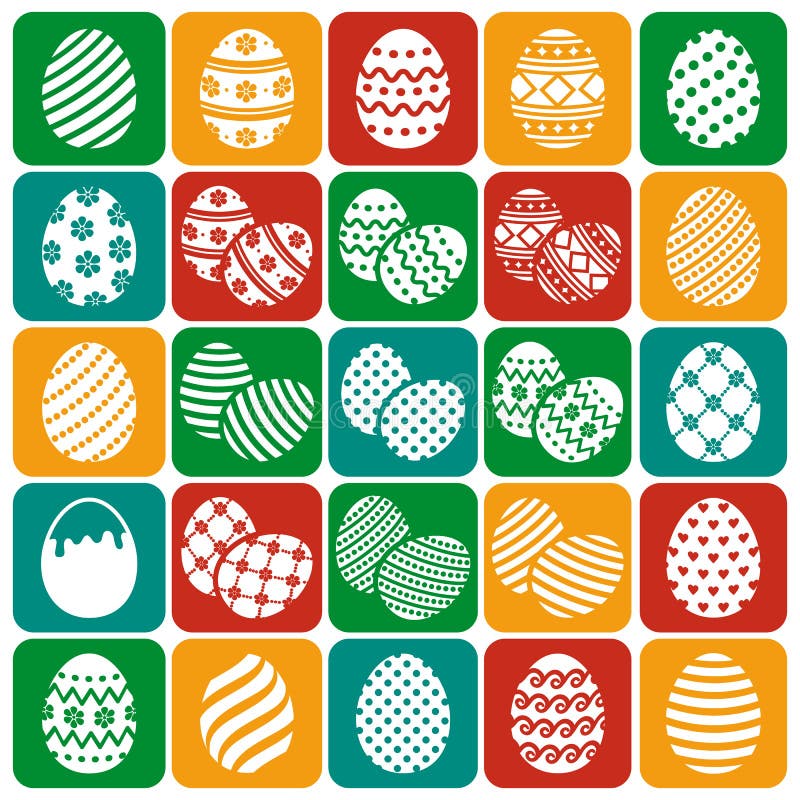 Easter eggs. Vector icons set. vector illustration Easter eggs. Vector icons set. vector illustration