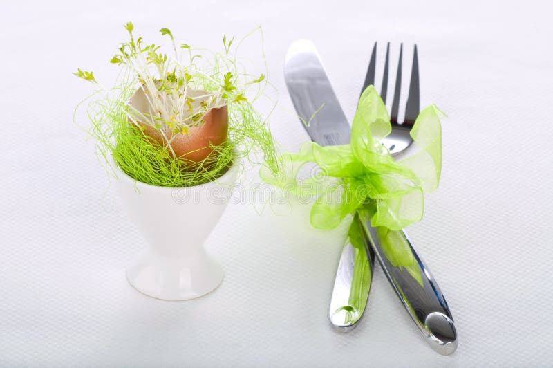 Easter Eggs with Watercress Stock Photo Image of food, plant 39856432