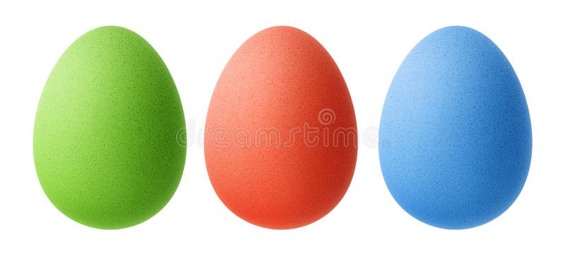 Easter eggs on a white background