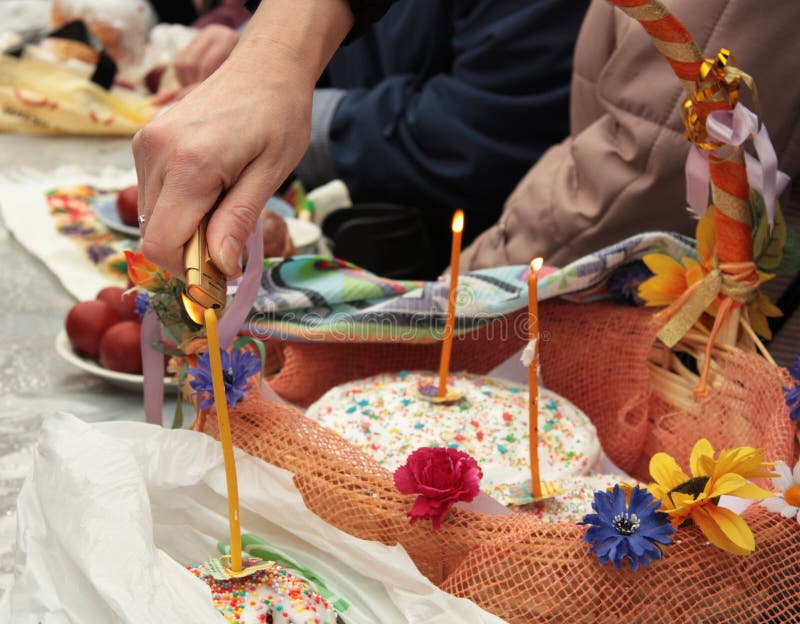 Easter food blessing stock photo. Image of mass, christian 24330354